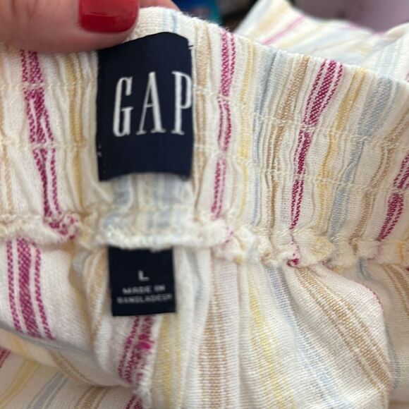 Gap Women’s Linen Shorts Dotted Sun Stripe size Large NEW - Picture 6 of 9